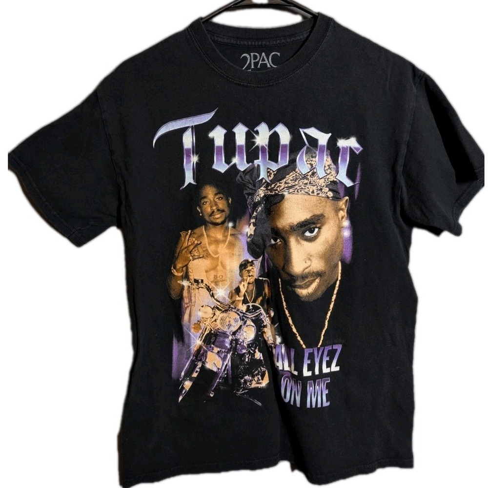 TUPAC SHAKUR All Eyez On‎ Me Size Medium Black T-Shirt